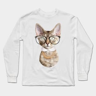 Smart kitty cat Long Sleeve T-Shirt